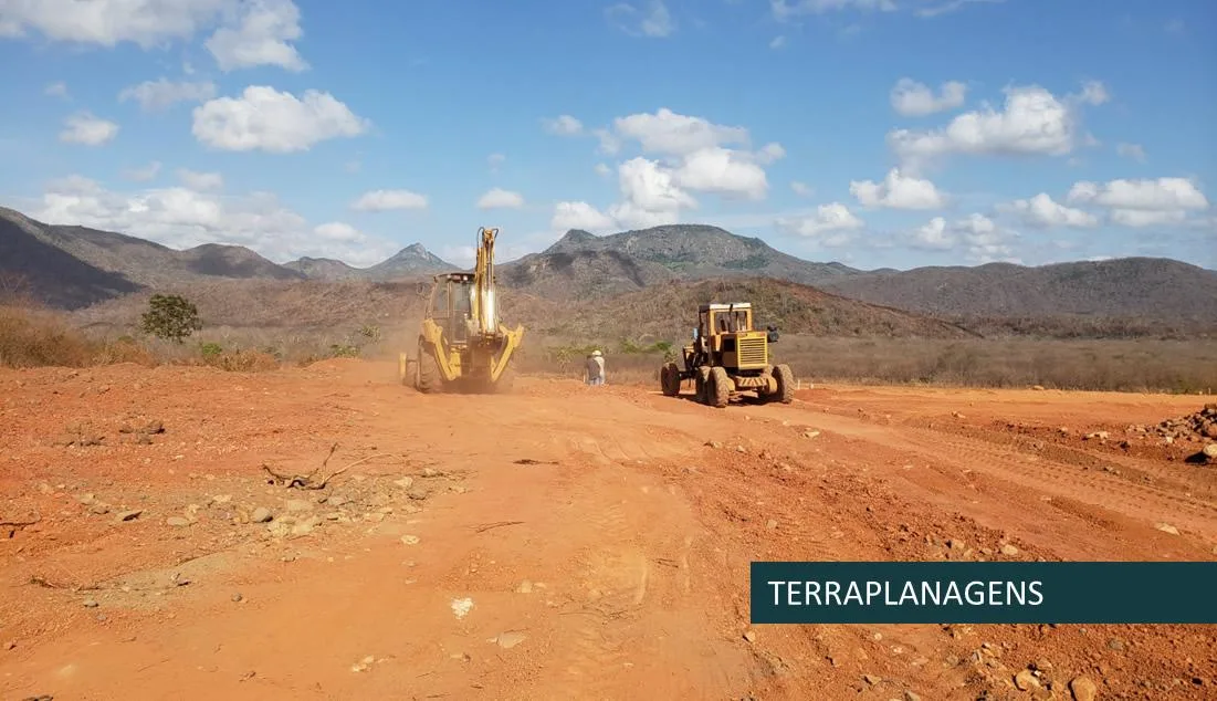 Foto das obras do Loteamento Nova Redenção