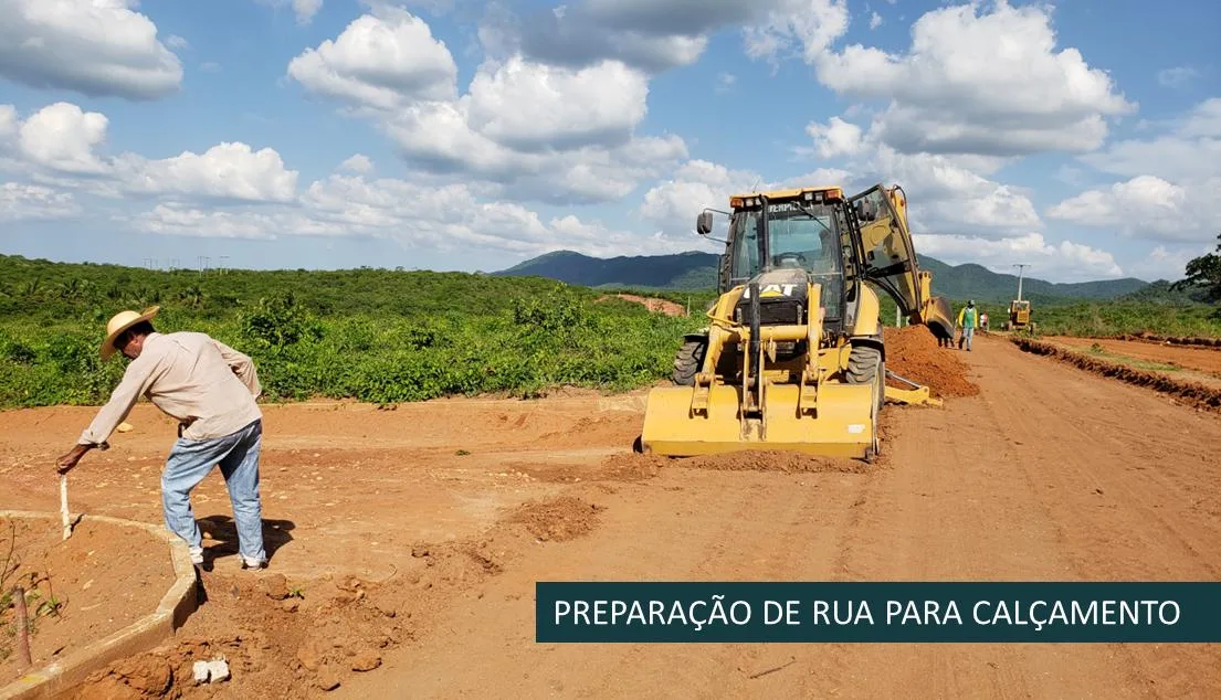 Foto das obras do Loteamento Nova Redenção