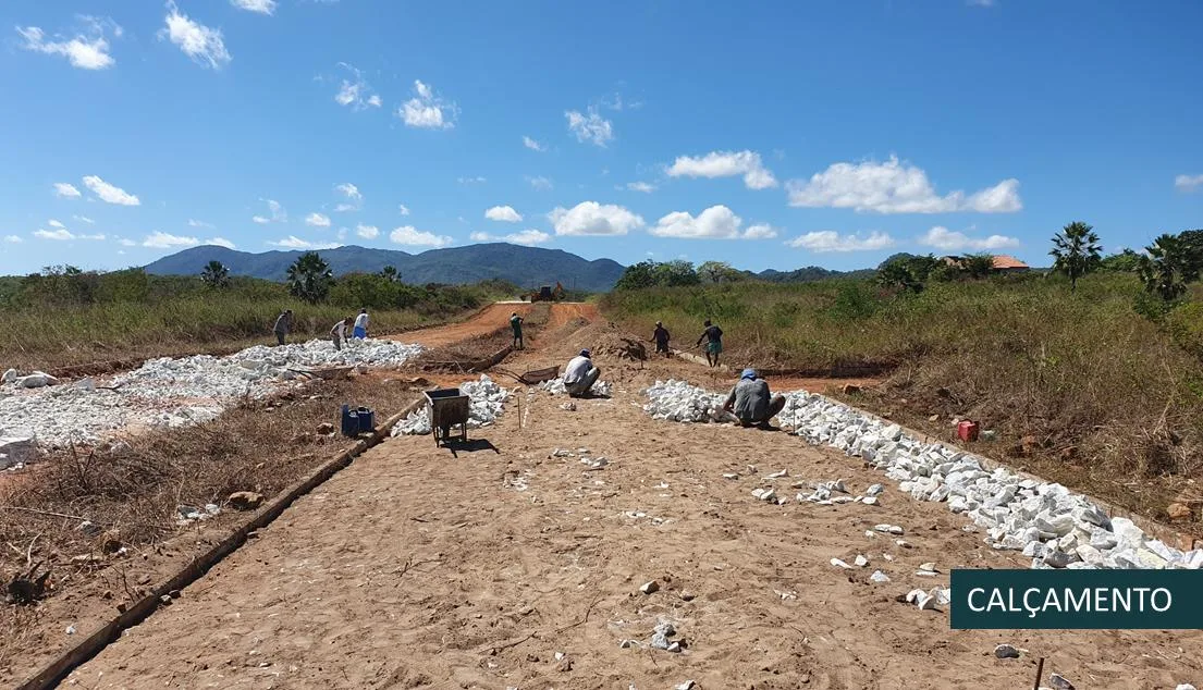 Foto das obras do Loteamento Nova Redenção