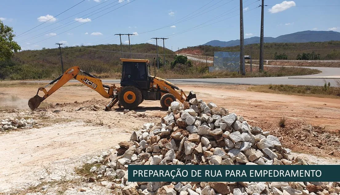 Foto das obras do Loteamento Nova Redenção